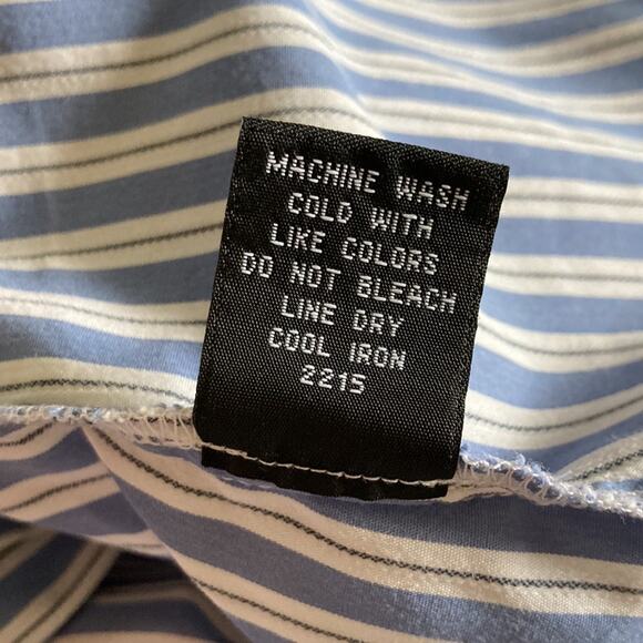 Rafaella Blue Striped Buttondown, Size M - Picture 9 of 9